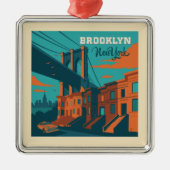 Brooklyn New York Metalen Ornament (Voorkant)