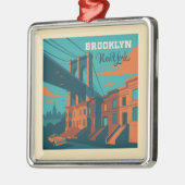 Brooklyn New York Metalen Ornament (Links)