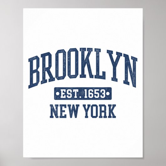 Brooklyn New York NY Sportontwerp Poster (Voorkant)