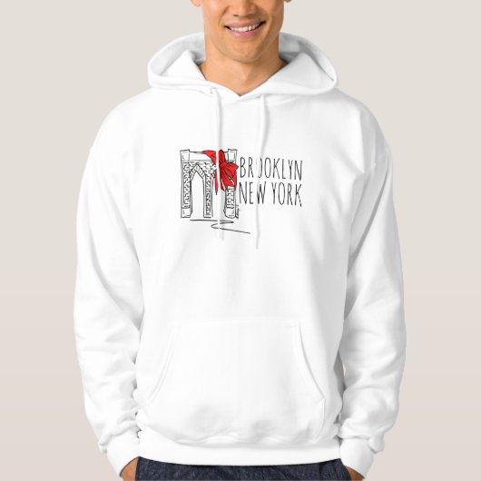 Brooklyn New York NYC Bridge Vakantiepark Hoodie (Voorkant)