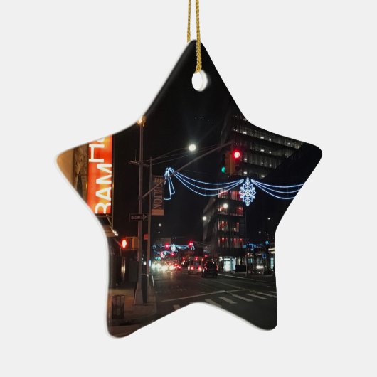 Brooklyn, New York NYC Photography Holiday Lights Keramisch Ornament (Rechts)