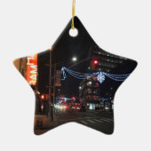 Brooklyn, New York NYC Photography Holiday Lights Keramisch Ornament (Voorkant)