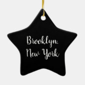 Brooklyn, New York NYC Photography Holiday Lights Keramisch Ornament (Achterkant)