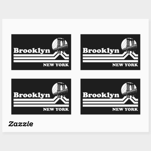  Brooklyn New York Rechthoekige Sticker (Vel)