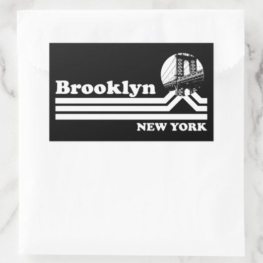 Brooklyn New York Rechthoekige Sticker (Tas)