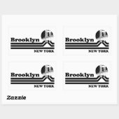  Brooklyn New York Rechthoekige Sticker (Vel)