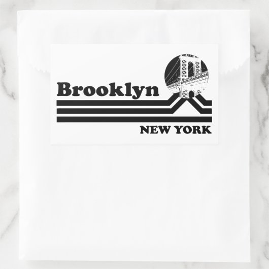  Brooklyn New York Rechthoekige Sticker (Tas)