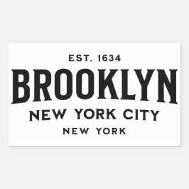 Brooklyn New York Rechthoekige Sticker