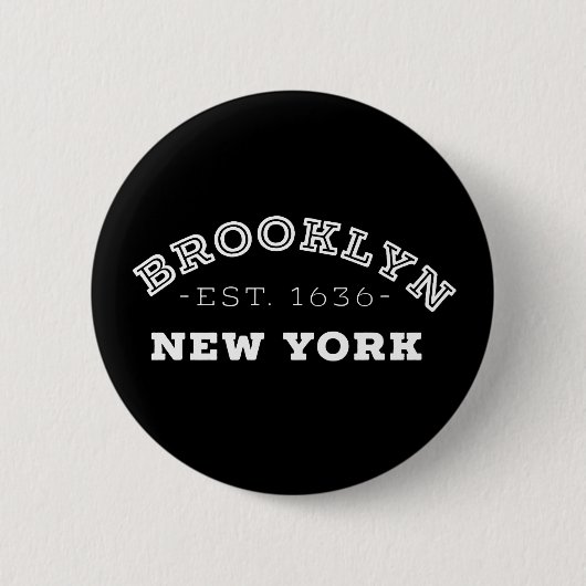 Brooklyn New York Ronde Button 5,7 Cm (Voorkant)