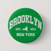 Brooklyn, New York Ronde Button 5,7 Cm (Voorkant)
