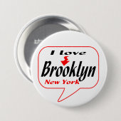 Brooklyn New York Ronde Button 7,6 Cm (Voorkant /achterkant)