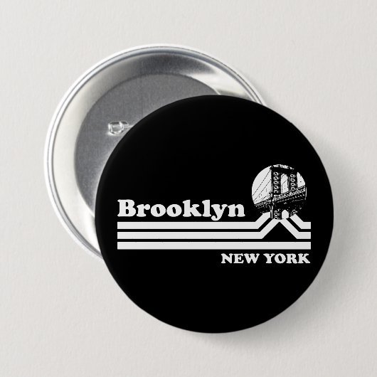  Brooklyn New York Ronde Button 7,6 Cm (Voorkant /achterkant)