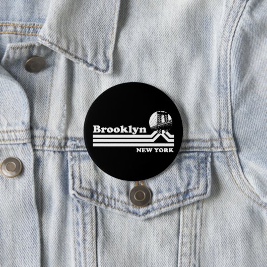  Brooklyn New York Ronde Button 7,6 Cm (In situ)