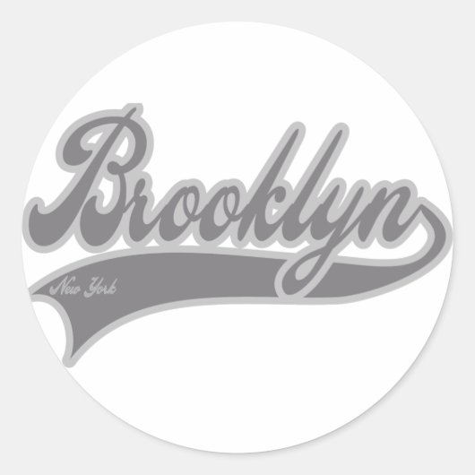 Brooklyn New York Ronde Sticker (Voorkant)