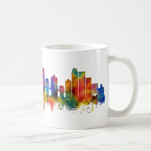 Brooklyn New York Silhouette Koffiemok (Rechts)