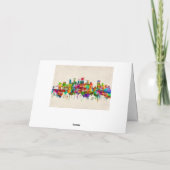 Brooklyn New York Skyline Feestdagen Kaart (Achterkant)