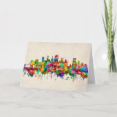 Brooklyn New York Skyline Feestdagen Kaart (Voorkant)