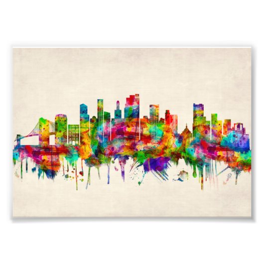 Brooklyn New York Skyline Foto Afdruk (Voorkant)