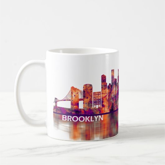 Brooklyn New York Skyline Koffiemok (Links)