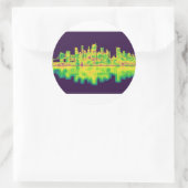 Brooklyn New York Skyline Ronde Sticker (Tas)