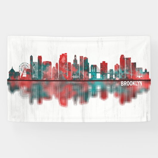 Brooklyn New York Skyline Spandoek (Horizontaal)