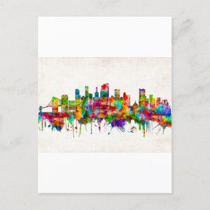 Brooklyn New York Skyline Uitnodiging Briefkaart
