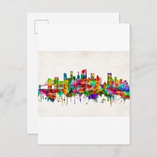 Brooklyn New York Skyline Uitnodiging Briefkaart (Voorkant / Achterkant)