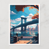 Brooklyn New York Travel Vintage Briefkaart (Voorkant)