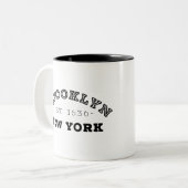 Brooklyn New York Tweekleurige Koffiemok (Voorkant links)