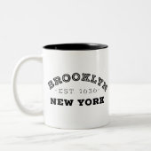 Brooklyn New York Tweekleurige Koffiemok (Links)