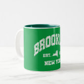 Brooklyn, New York Tweekleurige Koffiemok (Voorkant links)