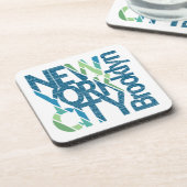 Brooklyn New York Typografie Bier Onderzetter (Linkerzijde)