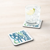 Brooklyn New York Typografie Bier Onderzetter (Rechterzijde)