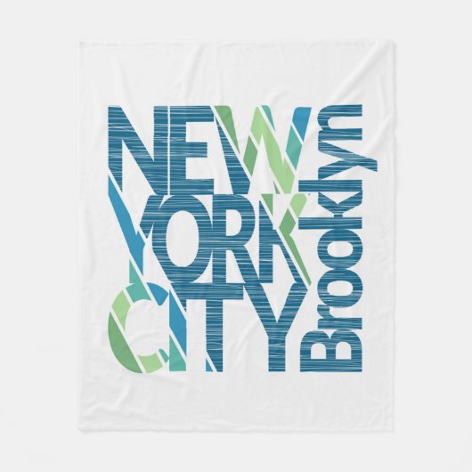 Brooklyn New York Typografie Fleece Deken (Voorkant)