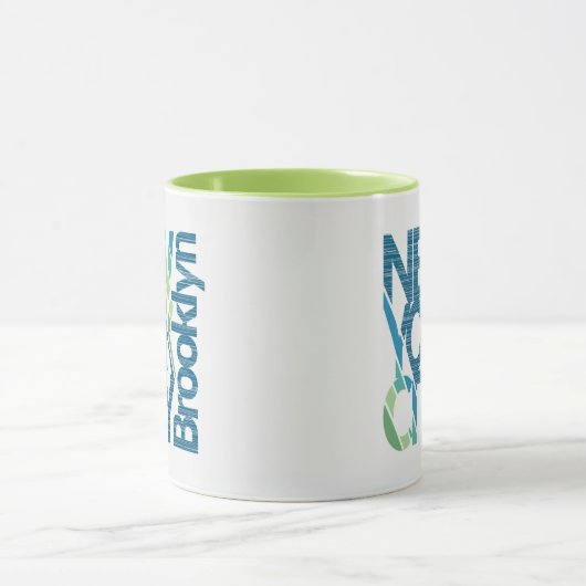 Brooklyn New York Typografie Mok (Midden)