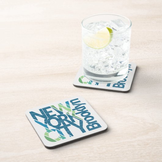 Brooklyn New York Typografie Onderzetter (Rechterzijde)