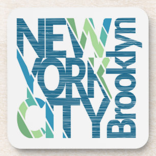 Brooklyn New York Typografie Onderzetter