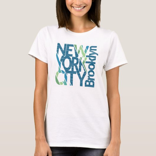 Brooklyn New York Typografie T-shirt (Voorkant)