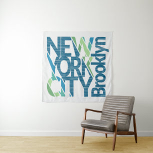 Brooklyn New York Typografie Wandkleed