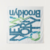 Brooklyn New York Typografie Wandkleed (Voorkant)