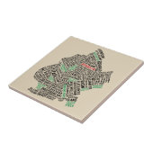 Brooklyn New York Typografische Map Tile Tegeltje (Zijkant)
