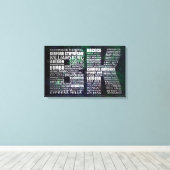 Brooklyn New York Typographic Canvas Print (Insitu (Houten vloer))