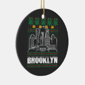Brooklyn New York Ugly Christmas Keramisch Ornament (Rechts)