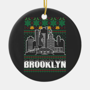 Brooklyn New York Ugly Christmas Keramisch Ornament