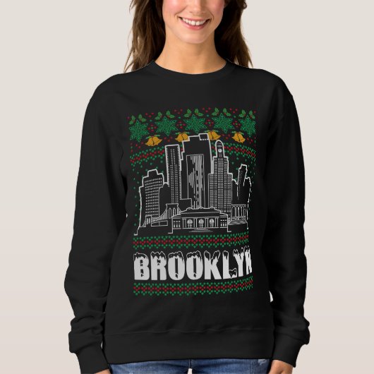 Brooklyn New York Ugly Christmas Trui (Voorkant)
