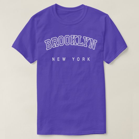Brooklyn New York USA Lettering T-shirt (Design voorkant)