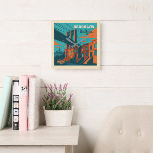 Brooklyn New York Vierkante Klok