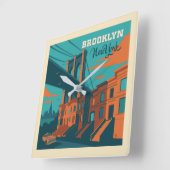 Brooklyn New York Vierkante Klok (Hoek)