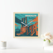 Brooklyn New York Vierkante Klok (Huis)