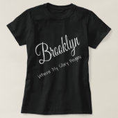 Brooklyn New York - waar mijn verhaal begint met h T-shirt (Design voorkant)